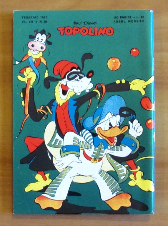 TOPOLINO N.38 Febbraio 1952 - RISTAMPA ANASTATICA