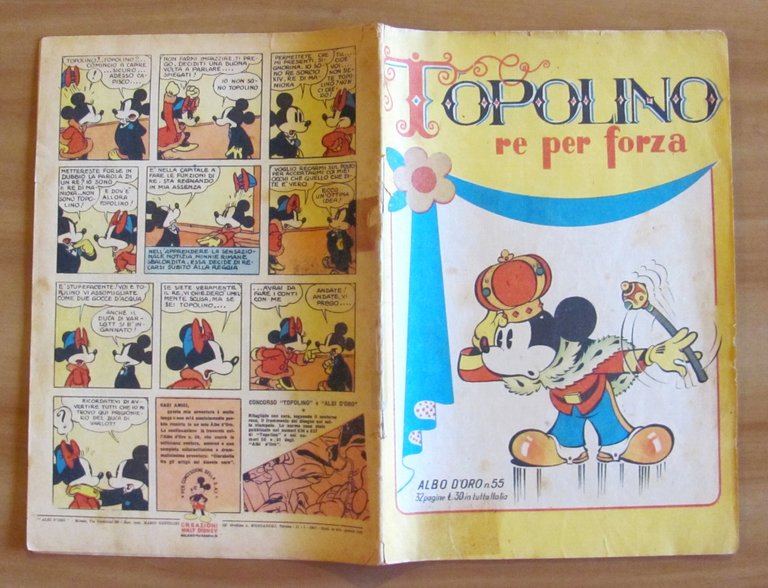 TOPOLINO RE PER FORZA - Albo d'Oro N.55 del 1947