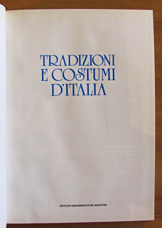 TRADIZIONI E COSTUMI D'ITALIA