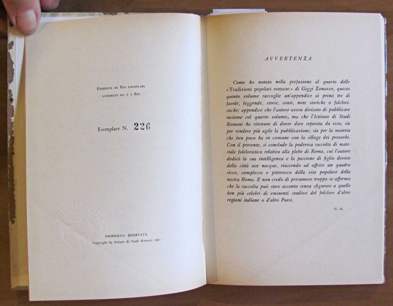 TRADIZIONI POPOLARI ROMANE - Appendice, 1960 | Immagine Gallery 4