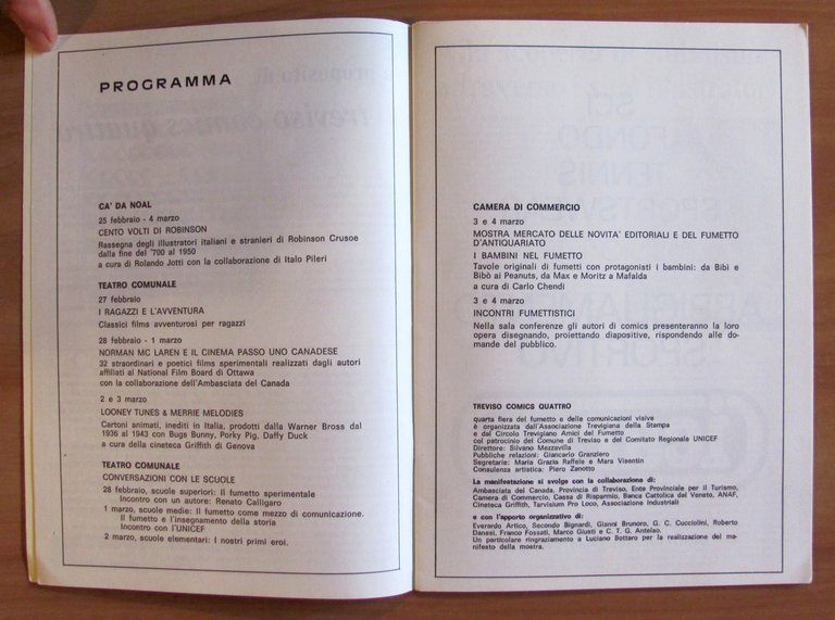 TREVISO COMICS QUATTRO - 1979 - Catalogo Mostra del Fumetto