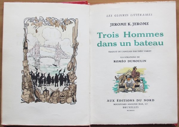 TROIS HOMMES DANS UN BATEAU - Collection Les Gloires Littéraires