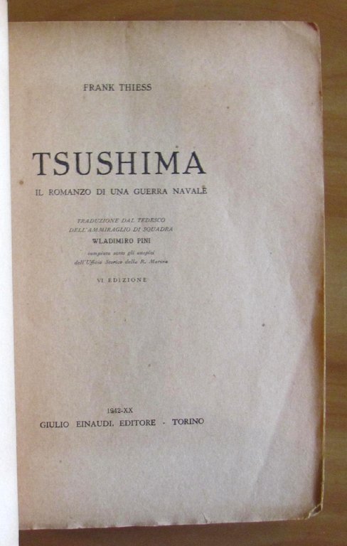 TSUSHIMA - IL ROMANZO DI UNA GUERRA NAVALE