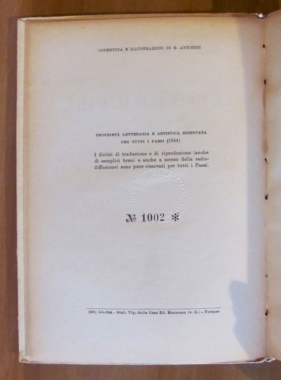 TUTTO DA RIFARE - Coll. Adolescenza, 1944 - ill. ANICHINI