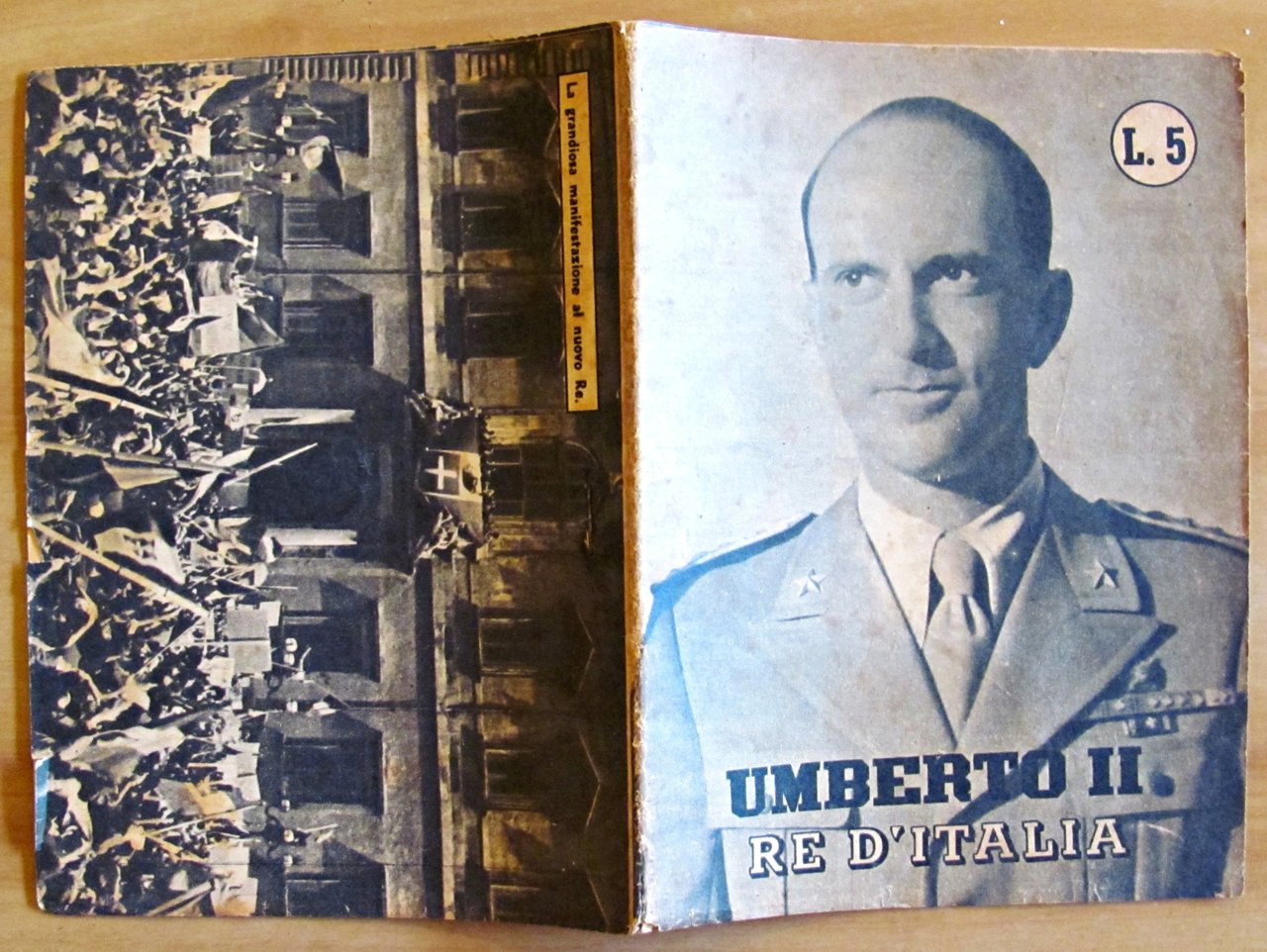 Umberto II Re d'Italia, 1946 con foto