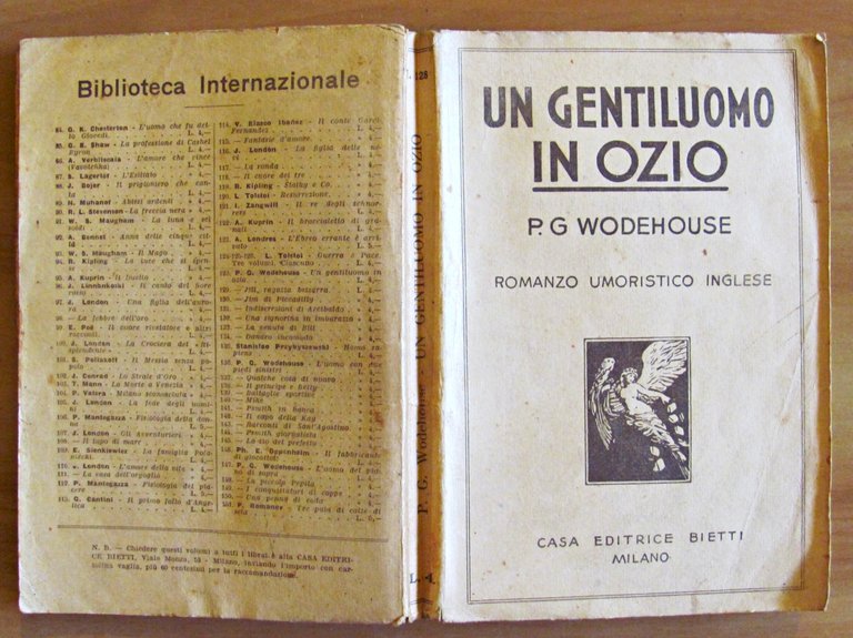 UN GENTILUOMO IN OZIO - Romanzo Umoristico Inglese