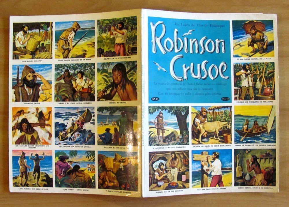 UN LIBRO DE ORO DE ESTAMPAS - ROBINSON CRUSOE - …