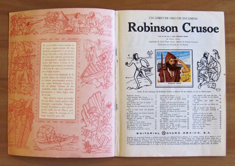 UN LIBRO DE ORO DE ESTAMPAS - ROBINSON CRUSOE - …