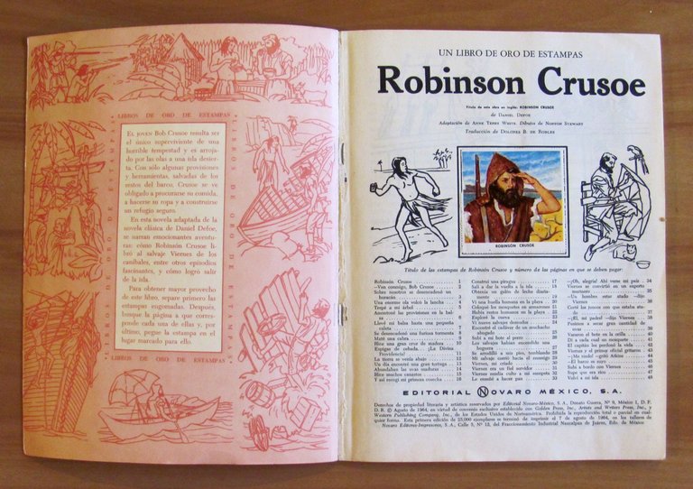 UN LIBRO DE ORO DE ESTAMPAS - ROBINSON CRUSOE - …