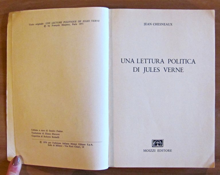 UNA LETTURA POLITICA DI JULES VERNE - Collana Confini, 1976 …