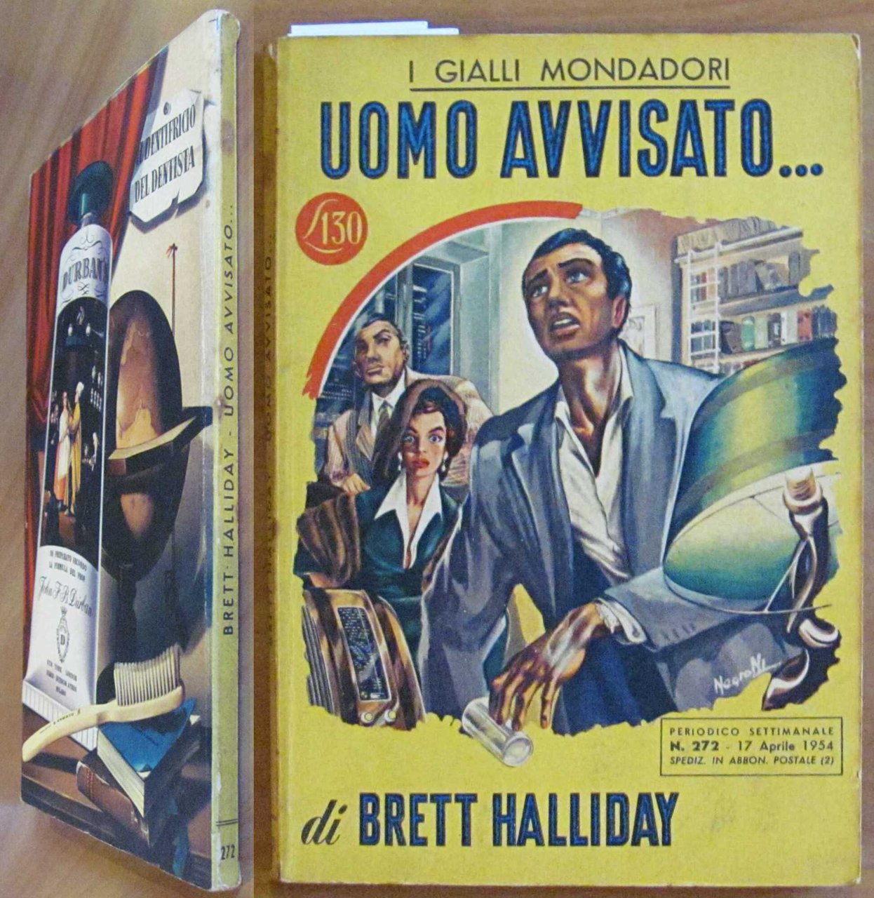 UOMO AVVISATO... - Gialli Mondadori N.272, I ed. 1954 | Immagine principale