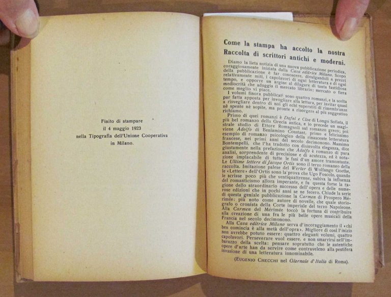 VANINA VANINI - Fiore di Ogni Letteratura N.13, 1923