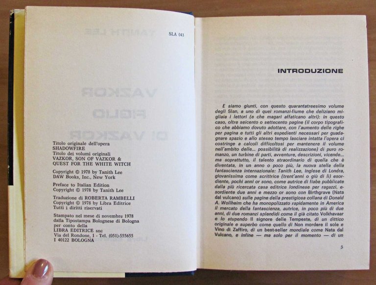 VAZKOR, FIGLIO DI VAZKOR - Coll. SLAN N.43, I ed.1978 | Immagine Gallery 3