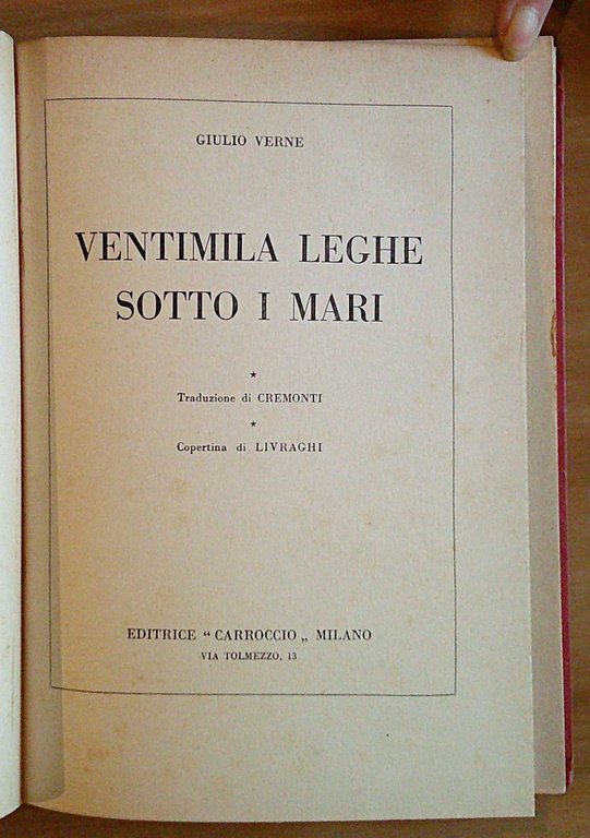 VENTIMILA LEGHE SOTTO I MARI, anni '50 - ill. LIVRAGHI …