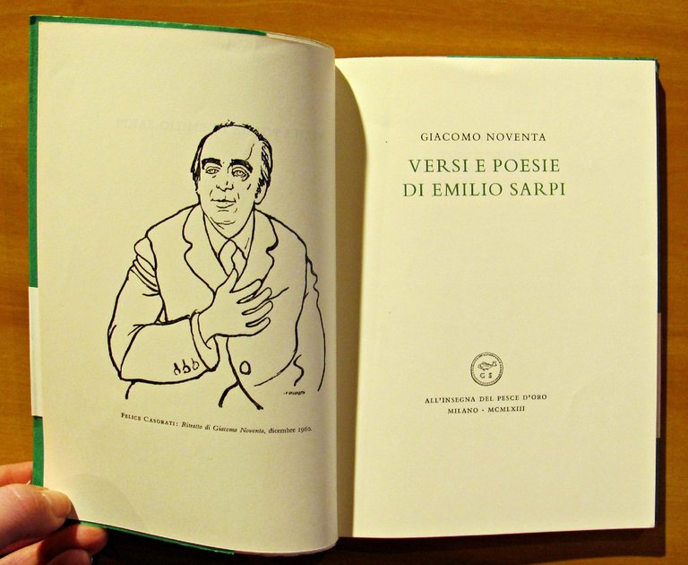 VERSI E POESIE DI EMILIO SARPI. Collana ACQUARIO