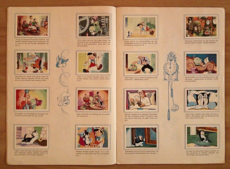Verzamel Album Figurine PINOCCHIO - Walt Disney, 1973 - COMPLETO …