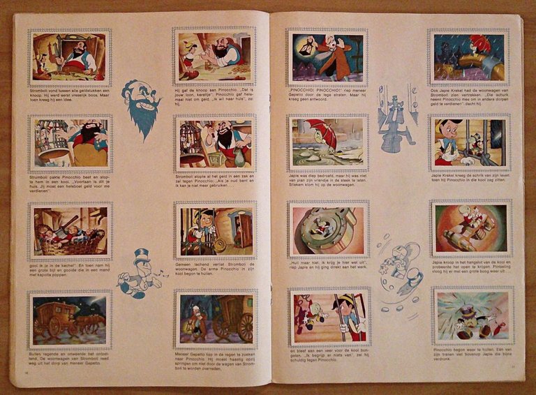 Verzamel Album Figurine PINOCCHIO - Walt Disney, 1973 - COMPLETO …