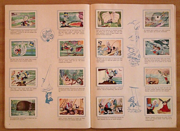 Verzamel Album Figurine PINOCCHIO - Walt Disney, 1973 - COMPLETO …