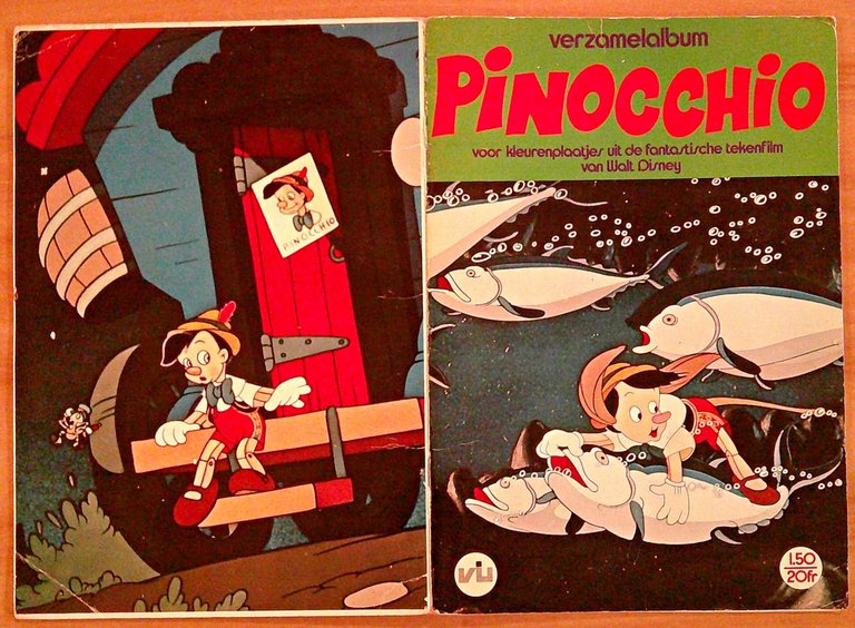 Verzamel Album Figurine PINOCCHIO - Walt Disney, 1973 - COMPLETO …
