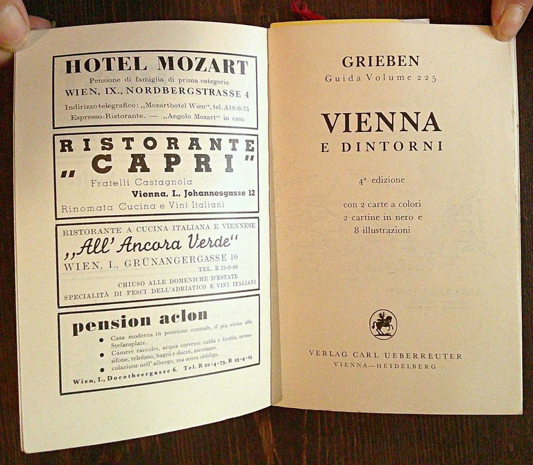 VIENNA E DINTORNI - Guide Grieben, 1956 con 2 grandi …