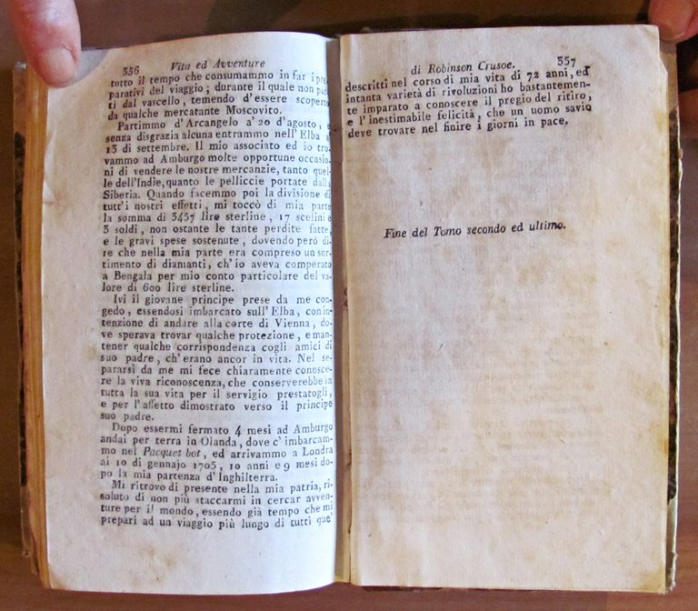VITA E AVVENTURE DI ROBINSON CRUSOE - Tomo I e …