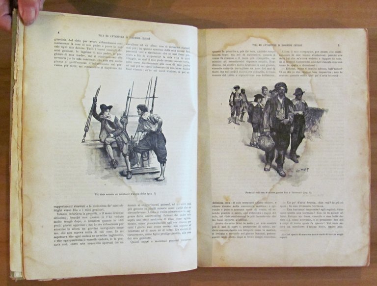 VITA ED AVVENTURE DI ROBINSON CRUSOE', 1910 - ill. PAGET