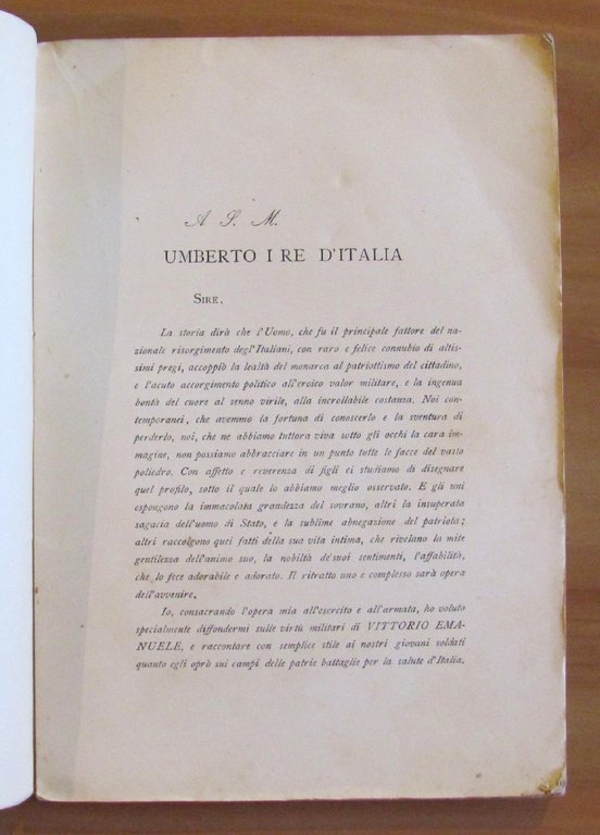 VITA MIILITARE di VITTORIO EMANUELE RE d'ITALIA dedicata all'Esercito ed …