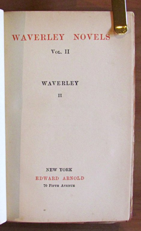 WAVERLEY - WAVERLEY NOVELS Vol I-II