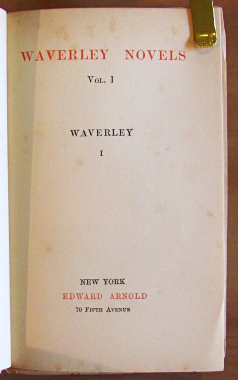 WAVERLEY - WAVERLEY NOVELS Vol I-II