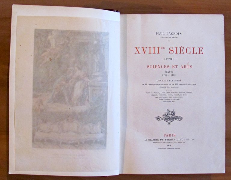 XVIIIme SIECLE - LETTRES SCIENCES ET ARTS - 1700-1789