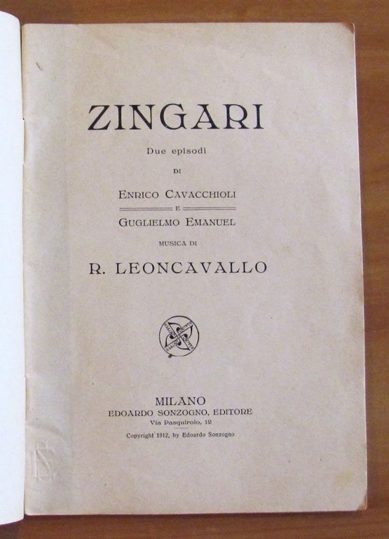 ZINGARI - Due episodi dal poema di Puskin
