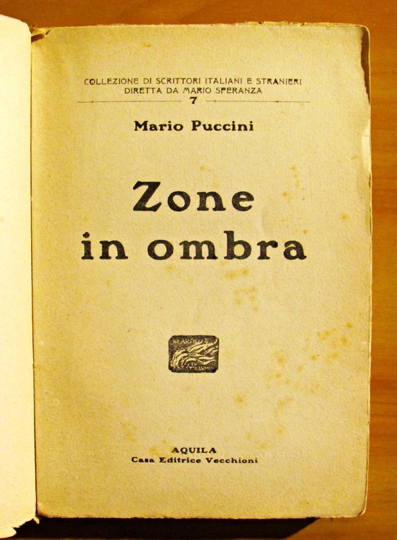 ZONE IN OMBRA. Collezione di scrittori italiani e stranieri