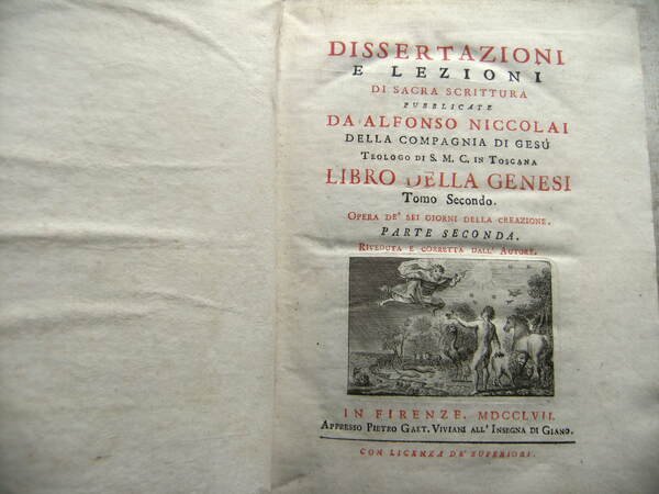 DISSERTAZIONI E LEZIONI DI SACRA SCRITTURA PUBBLICATE DA ALFONSO NICCOLAI …