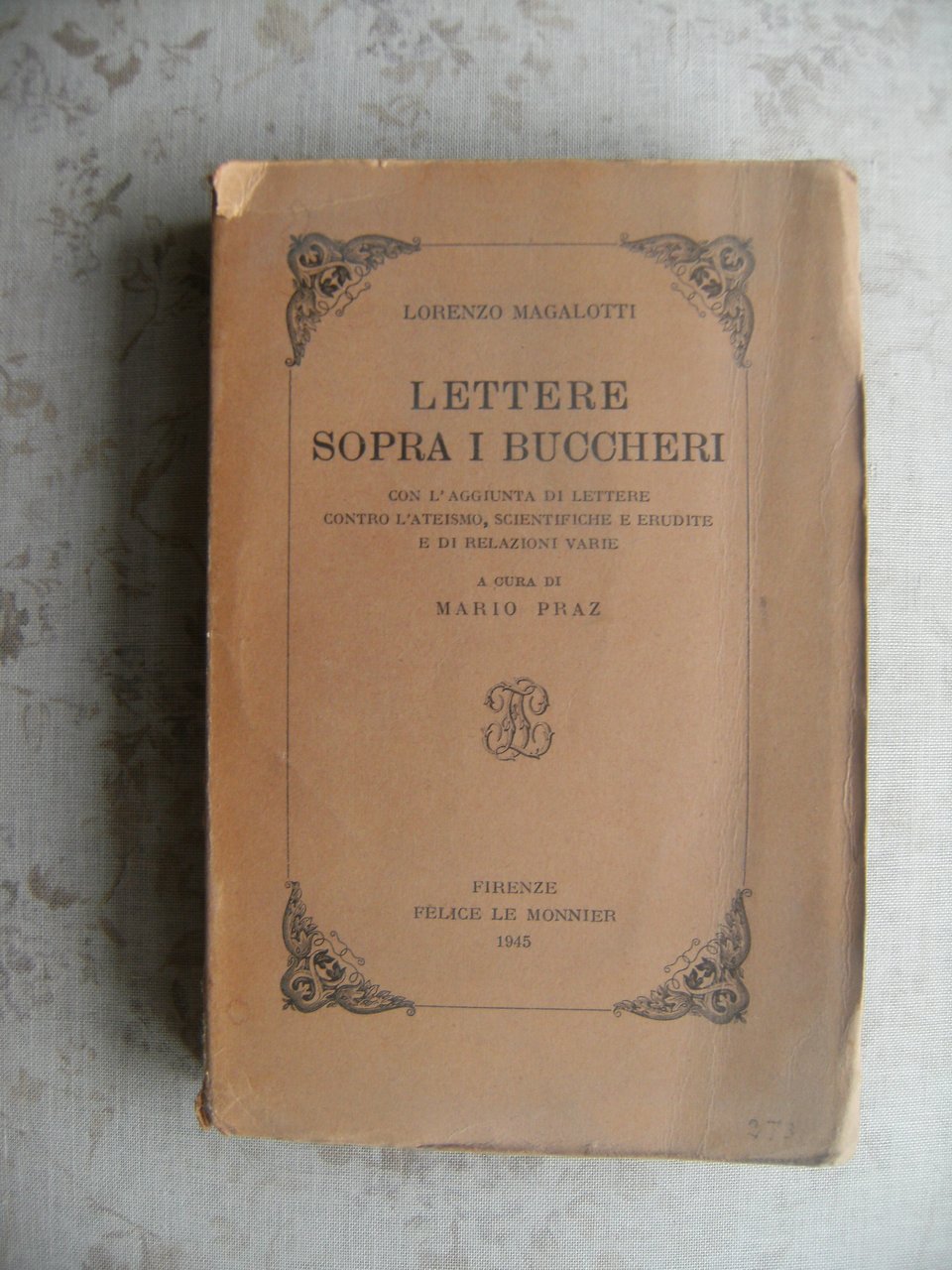 LETTERE SOPRA I BUCCHERI. CON L'AGGIUNTA DI LETTERE CONTRO L'ATEISMO, … | Immagine principale