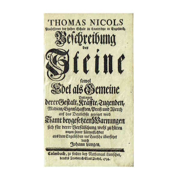 Thomas Nicols, Professoren der hohen Schule zu Cambridge in Engeland, …