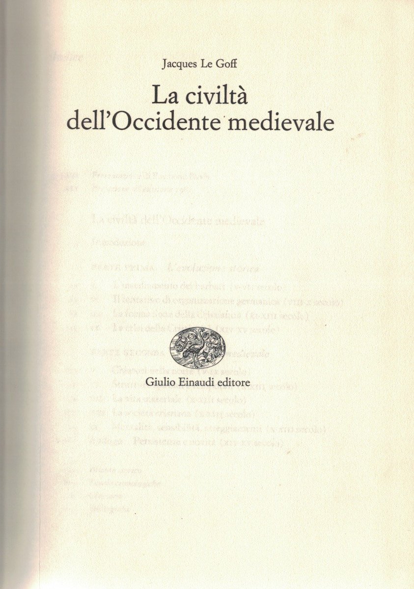 La civiltà dell'Occidente medievale