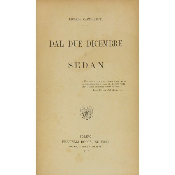 Dal due dicembre a Sedan