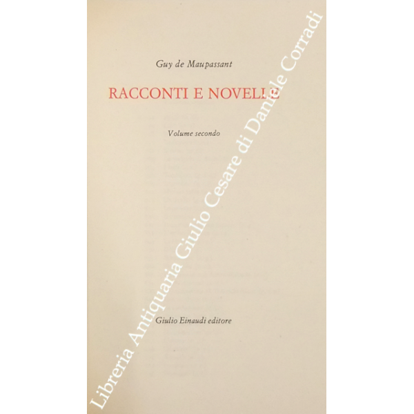 Racconti e novelle. Saggio introduttivo di Henry James