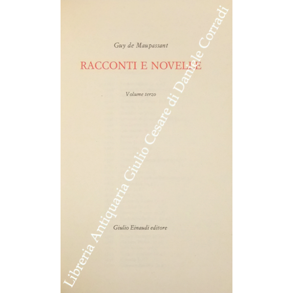 Racconti e novelle. Saggio introduttivo di Henry James