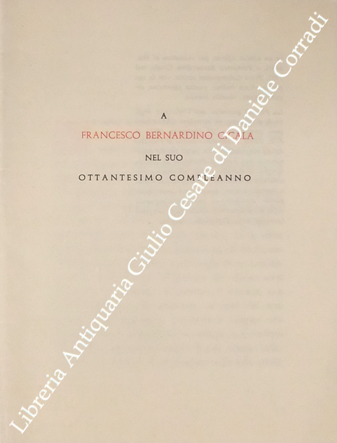 A Francesco Bernardino Cicala nel suo ottantesimo compleanno | Immagine Gallery 2