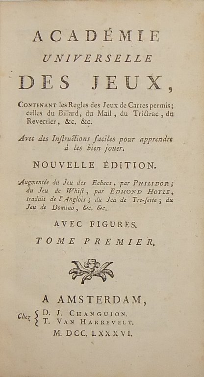 Academie universelle des jeux, Contenant les Regles des Jeux de … | Immagine Gallery 2