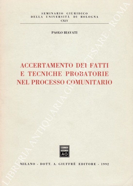 Accertamento dei fatti e tecniche probatorie nel processo comunitario | Immagine Gallery 2