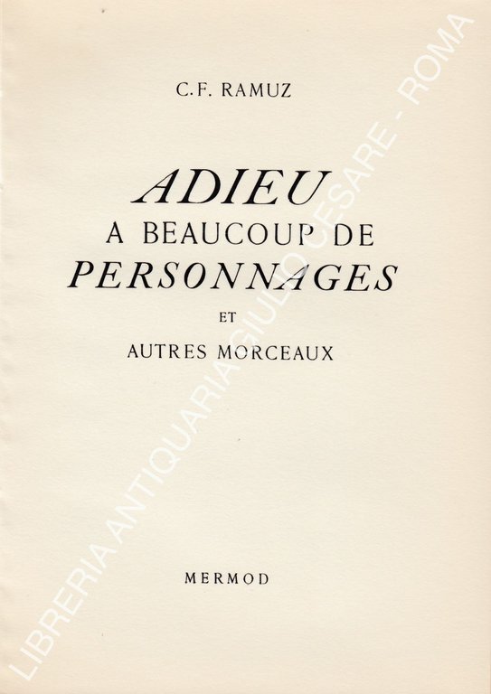 Adieu. A beaucoup de personnages et autres morceaux | Immagine Gallery 2