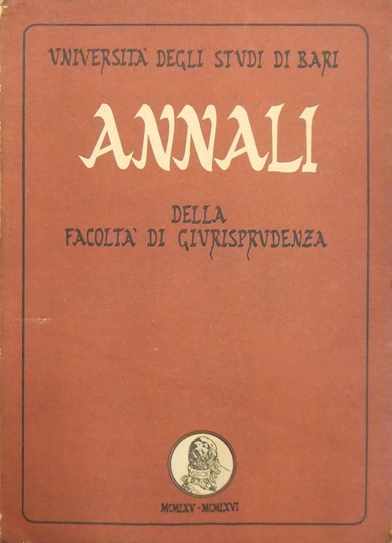 Annali della Facoltà di Giurisprudenza dell'Università degli Studi di Bari. … | Immagine Gallery 2