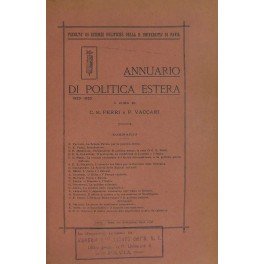 Annuario di politica estera. 1923-1928