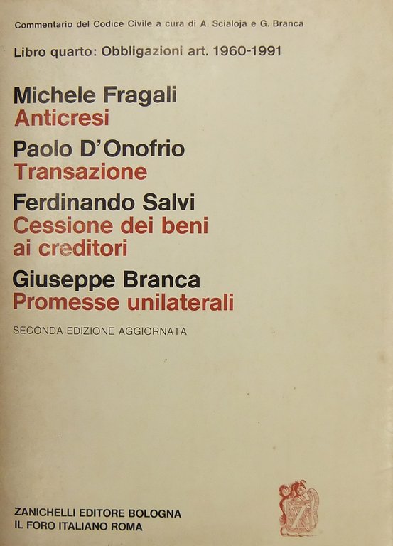 Anticresi (Fragali). Transazione (D'Onofrio). Cessione dei beni ai creditori (Salvi). … | Immagine Gallery 2