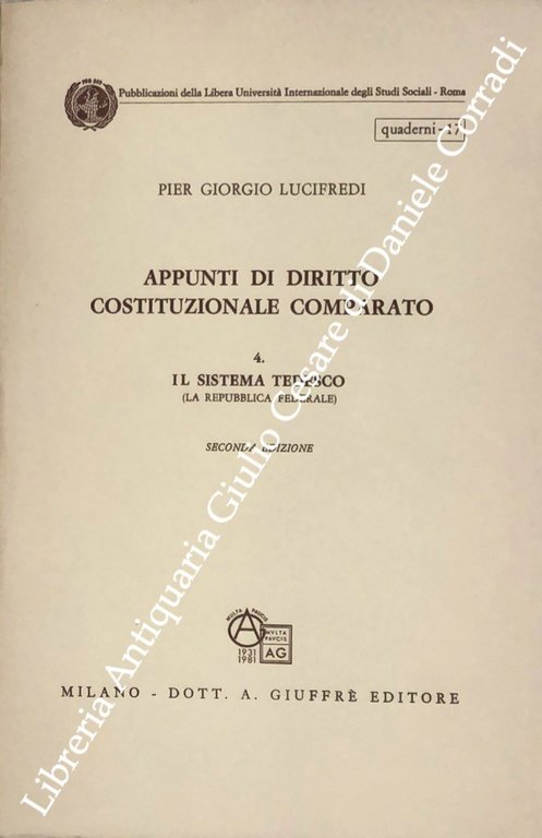 Appunti di diritto costituzionale comparato. Vol. IV - ll sistema … | Immagine Gallery 2