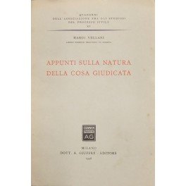 Appunti sulla natura della cosa giudicata