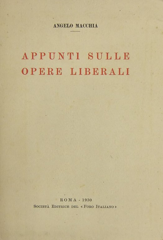 Appunti sulle opere liberali | Immagine Gallery 2