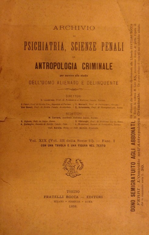 Archivio di Psichiatria, Scienze penali, ed Antropologia criminale per servire … | Immagine Gallery 2